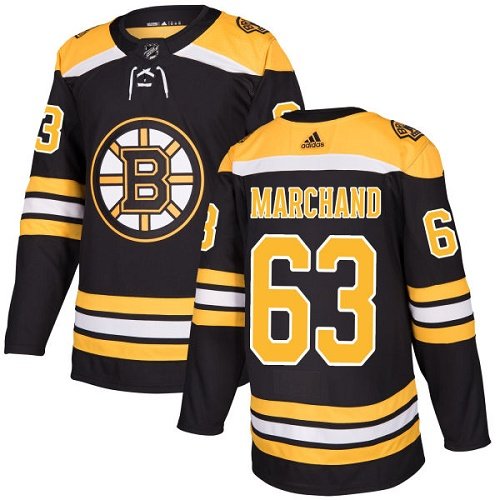 Boston Bruins #63 Brad Marchand Authentic Black Home Jersey