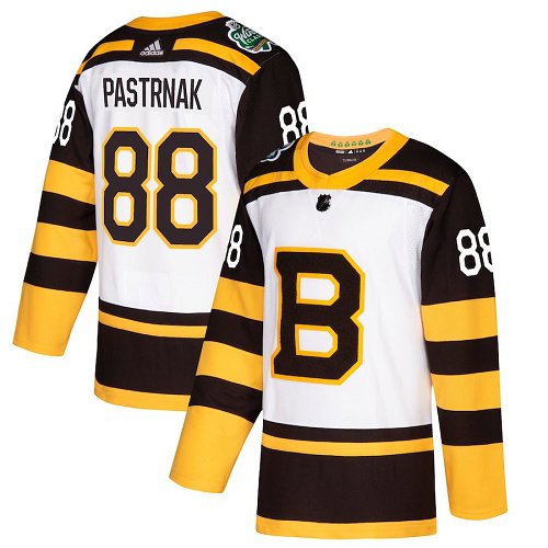 Boston Bruins #88 David Pastrnak White Authentic Jersey